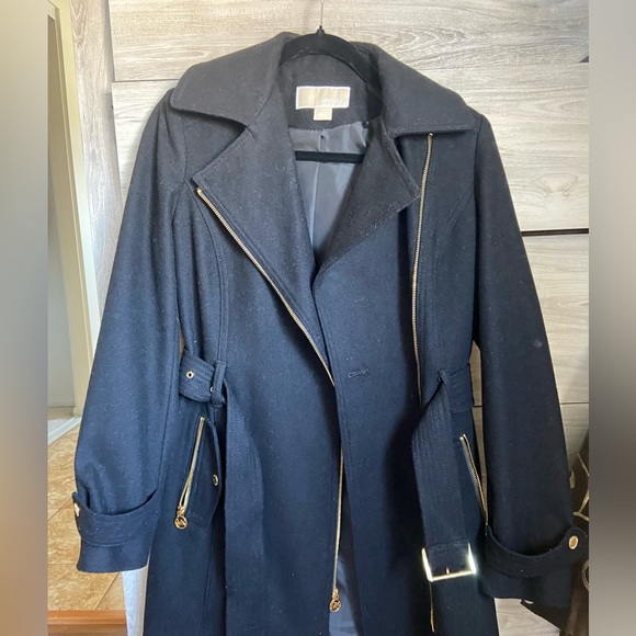 Michael Kors Wool Blend Belted Coat size XXs - Picture 2 of 8